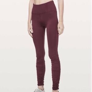 Lululemon Ready To Rulu Tight Leggings in Maroon SZ 10
